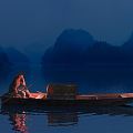 New Chinese Night Scene River Night Fishing 3d model