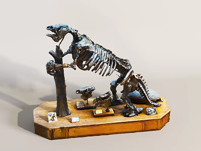 Modern Dinosaur Fossil Ornaments Dinosaur Skeleton Ornaments Museum Ornaments 3d model