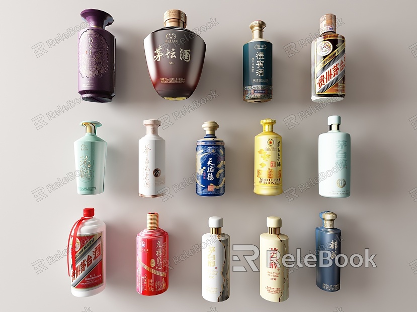 Maotai Liquor Bottle Liquor Liquor Bottle Liquor Jar Liquor Liquor Maotai Luzhou Laojiao High-grade Liquor model