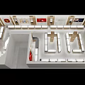 Elegant New Chinese Style Jewelry Store Interior With Wooden Reception Counter And Exquisite Traditional Decorations