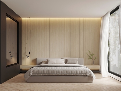 Modern Minotti Bedroom 3d model