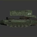 Two Green Military Armored Tanks Featuring Detailed 3D Rendered Structure 3d model