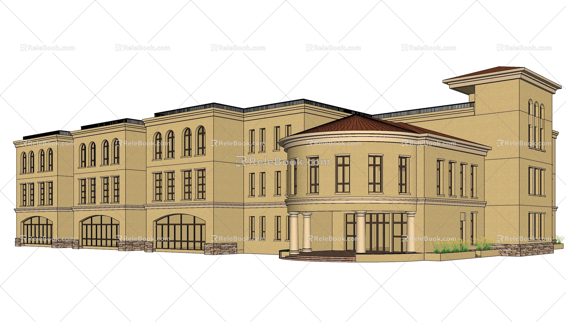 Kindergarten Building 3d model