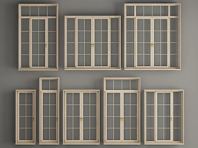 Modern casement window 3d model