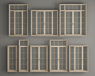 Modern casement window 3d model