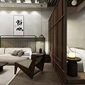 Hotel Room With Open Space Wooden Flooring Bathtub Dining Area And Sunset Ocean View