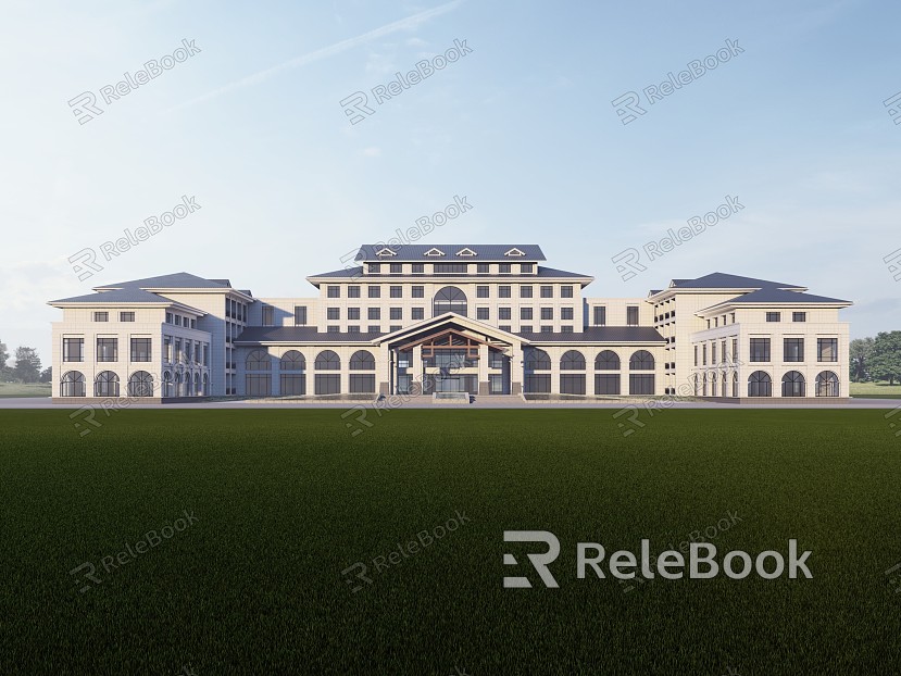 Modern New Chinese Resort Hotel Resort Hotel model