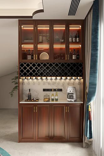 Chinese Wine Cabinet New Chinese Wine Cabinet Chinese Red Wine Cabinet Chinese Side Cabinet 3d model