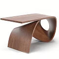 Log Streamline Design Desk 3d model