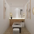 Serene Elegant Modern Club Interior With Marble Reception Counter Sofa Seats And Wooden Cabinets