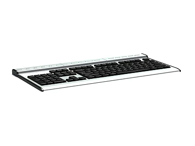 Modern Computer Keyboard With Full Size Black Keys Silver Frame And Comfortable Layout 3d model