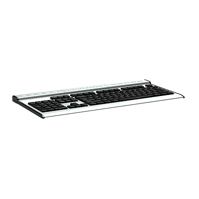 Modern Computer Keyboard With Full Size Black Keys Silver Frame And Comfortable Layout 3d model