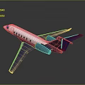 Blue And White Space Jet Aircraft Model With Aerodynamic Wings And Passenger Windows