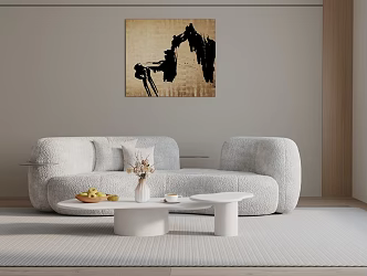 Modern three-seat sofa 3d model