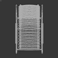 Modern Leisure Chair With Rocking Base Metal Frame And Slat Back Design