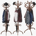 Clothes Hanger Coat Rack Clothes 3d model