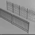 Metal Railings With Straight And Wavy Patterns For Garden Fencing