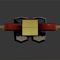 3D Cartoon Character With Yellow Cube Head Smiling Face Red Shirt Blue Pants White Shoes