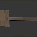 Traditional Handmade Wooden Mallet as Essential Household Tool with Natural Wood