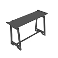 Modern Black Entryway Console Table Featuring Four Legged Frame And Flat Tabletop 3d model