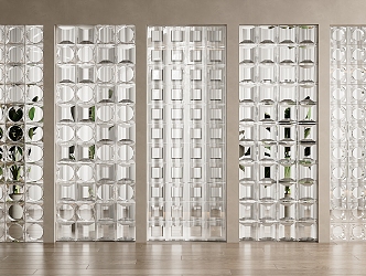 glass brick partition glass brick partition wall glass brick hollow glass brick glass partition 3d model