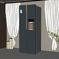 Modern Refrigerator Double Open Refrigerator 3d model