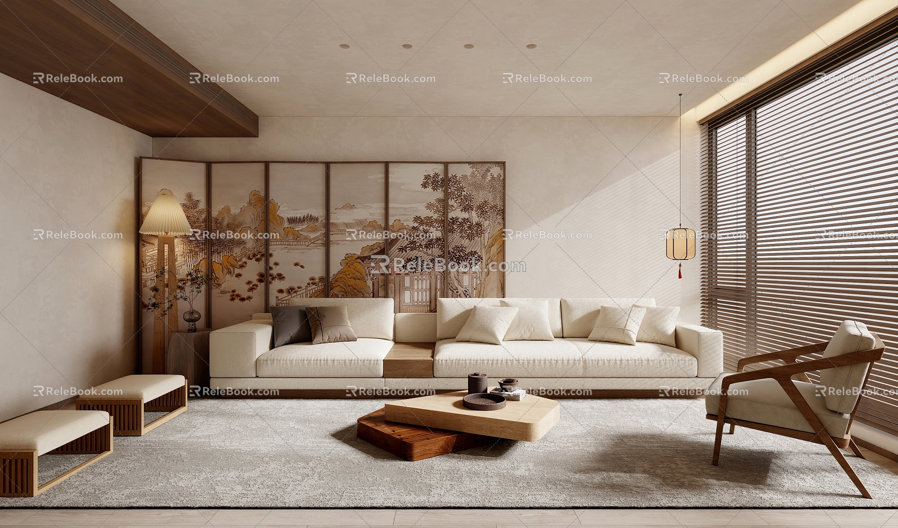 Song Style Living Room Chinese Living Room Living Room Meeting Room 3d model