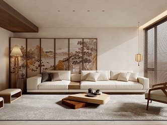 Song Style Living Room Chinese Living Room Living Room Meeting Room 3d model