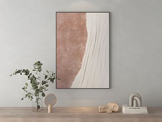 Modern abstract painting texture painting 3d model