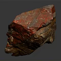 Natural Wood Stone Showcasing Rich Red Brown Color And Intricate Natural Texture