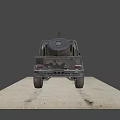 Military Style Armored Off Road Vehicle With Camouflage Paint And Roof Mounted Machine Gun