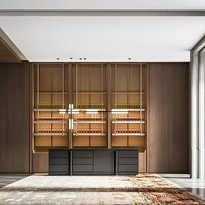 Decorative cabinet for banquet front hall 3d model