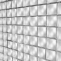 Square Transparent Glass Block Wall With Glossy Surface And Neat Arrangement