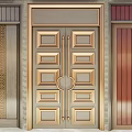 Elegant Classic Double Doors With Various Designs Decorative Panels Metallic Finishes