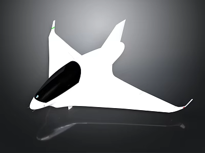 Futuristic White Spacecraft With Sleek Aerodynamic Design And Cockpit For Space Exploration Missions 3d model
