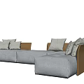 Modern corner sofa multiplayer sofa 3d model
