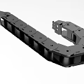 Industrial Equipment Black U Shaped Cable Drag Chain With Multiple Linked Sections