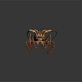 Detailed Colorful Lobster With Long Curved Antennae Large Claws And Segmented Legs On Dark Background