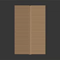 Beige Folded Corrugated Cardboard With Ribbed Texture And Shiny Reflective Surface