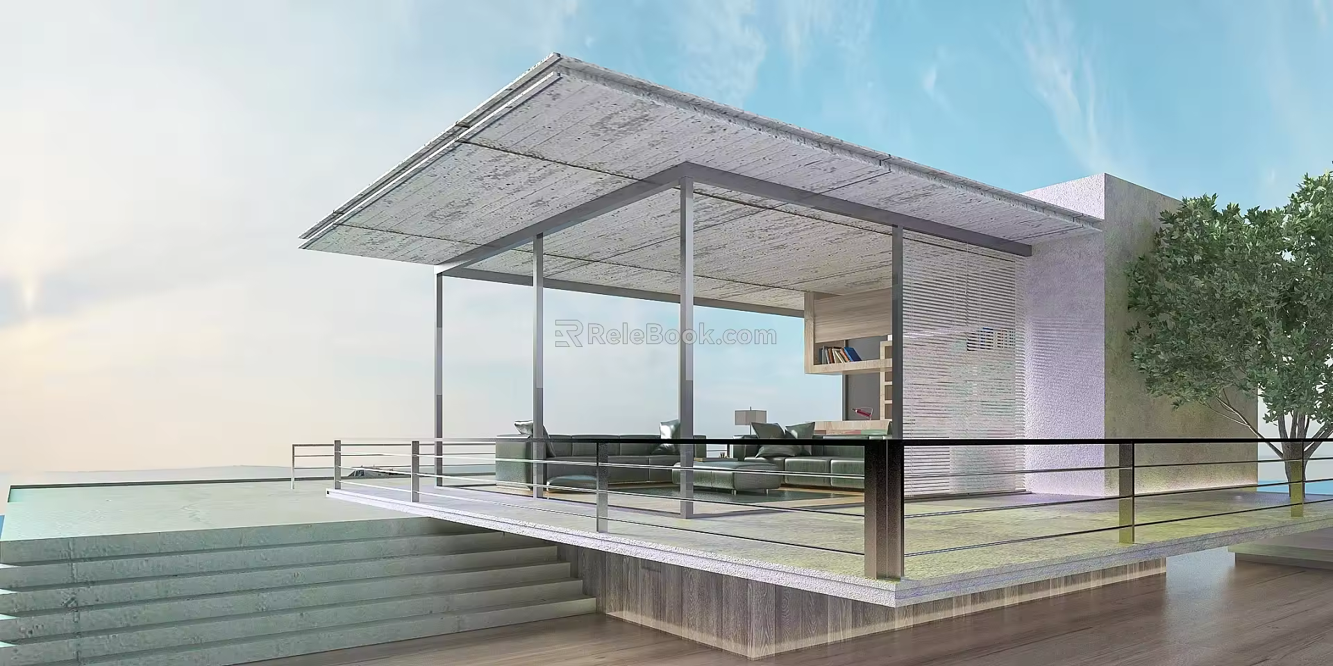 Modern Homestay Architecture 3d model