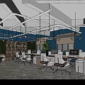 Modern Public Office Space Design With Open Layout Green Plant Wall And Office Furniture