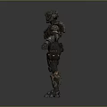 Mech Warrior Mech Soldier Machine Battlearm Mechanical Battlearm Machine Fighter Robot 3d model