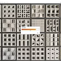 White Partition Panel Designs With Various Geometric Shapes And Perforated Patterns 3d model
