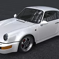 White Classic Sports Car With Sleek Body Alloy Wheels And Round Headlights