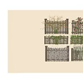 Decorative Flowering Vines On Wooden Panels For Wall Decor In Various Colors