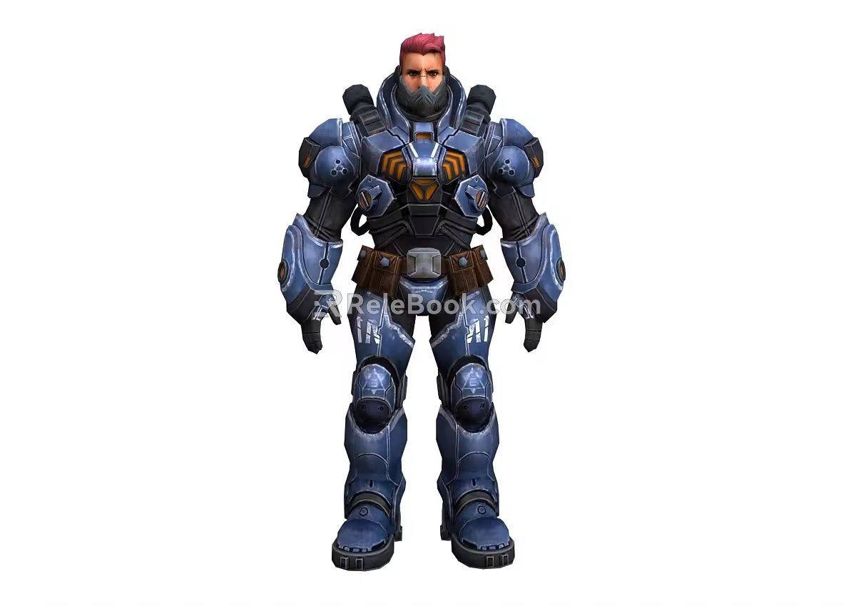 Sci-Fi Characters Cyberpunk Future Warrior Robot Game Characters Anime Characters Mecha Man Armed Machine 3d model