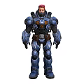Sci-Fi Characters Cyberpunk Future Warrior Robot Game Characters Anime Characters Mecha Man Armed Machine 3d model
