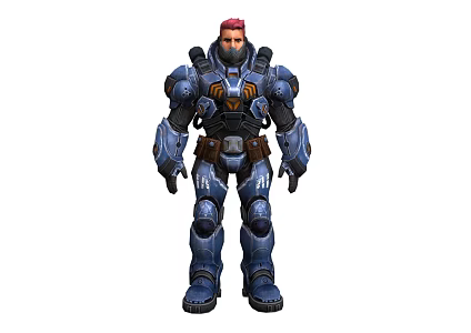 Sci-Fi Characters Cyberpunk Future Warrior Robot Game Characters Anime Characters Mecha Man Armed Machine 3d model