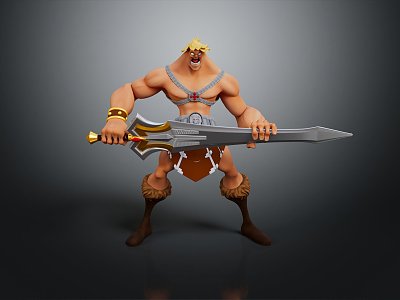 Modern Game Character Western Samurai Western Warrior Western Hero Western Warrior 3d model