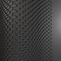 Black Curtain Hanging Decoration With Man's Black And White Portrait In Soft Light